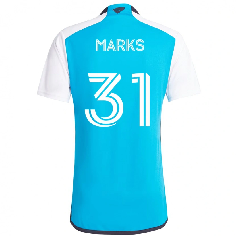 Danxen Heren George Marks #31 Hemelsblauw Wit Thuisshirt Thuistenue 2025/26 T-Shirt