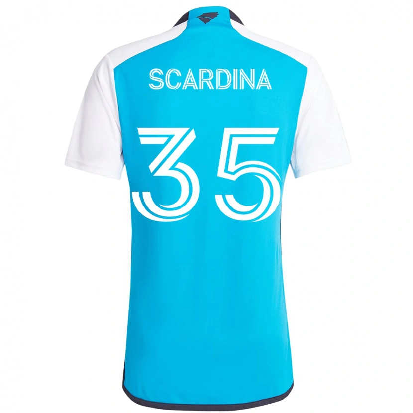 Danxen Heren Nick Scardina #35 Hemelsblauw Wit Thuisshirt Thuistenue 2025/26 T-Shirt