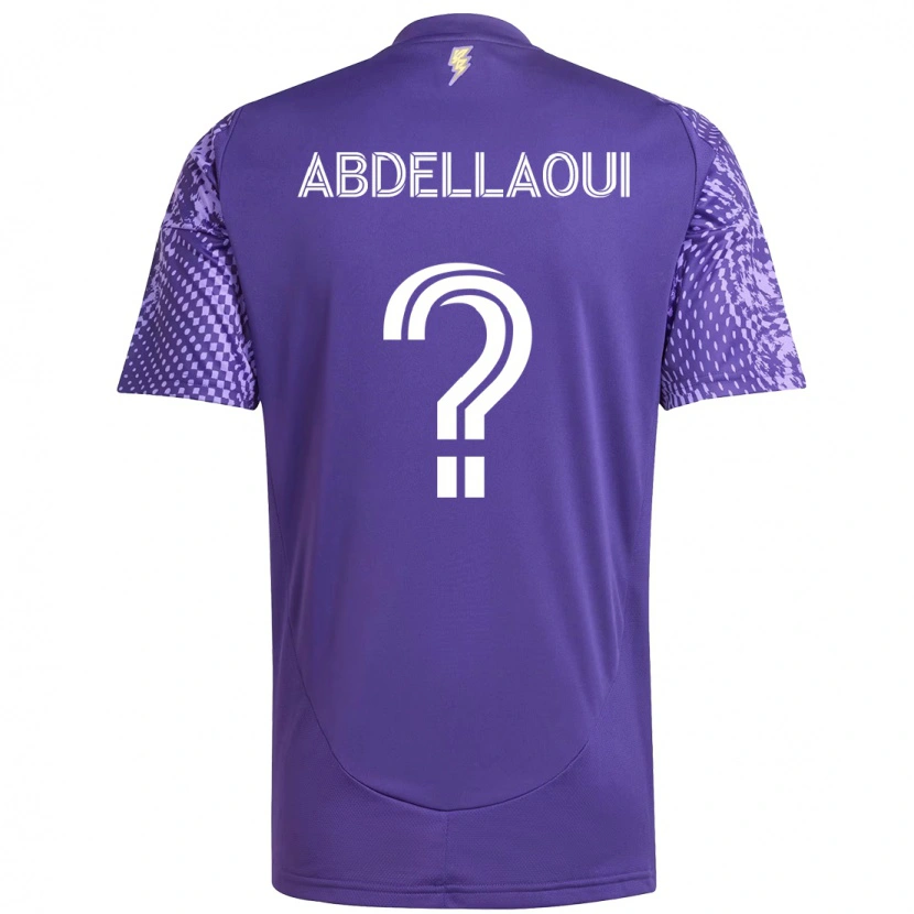 Danxen Heren Noham Abdellaoui #0 Paars Wit Thuisshirt Thuistenue 2025/26 T-Shirt