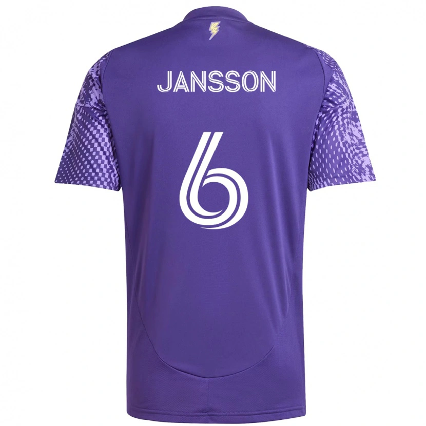 Danxen Heren Robin Jansson #6 Paars Wit Thuisshirt Thuistenue 2025/26 T-Shirt