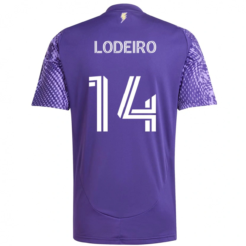 Danxen Heren Nicolás Lodeiro #14 Paars Wit Thuisshirt Thuistenue 2025/26 T-Shirt