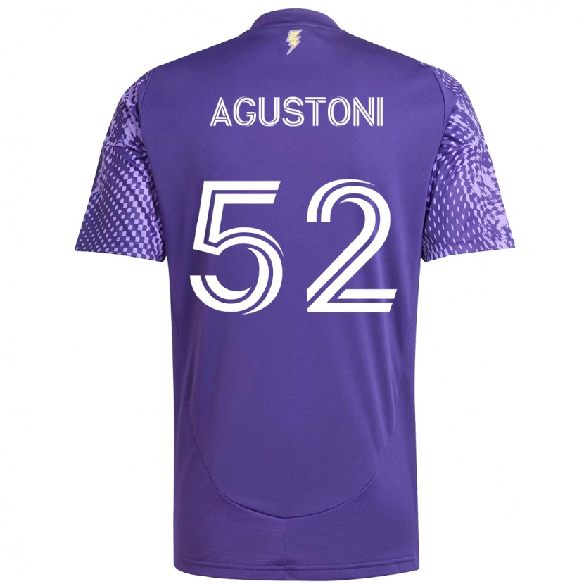 Danxen Heren Gonzalo Agustoni #52 Paars Wit Thuisshirt Thuistenue 2025/26 T-Shirt