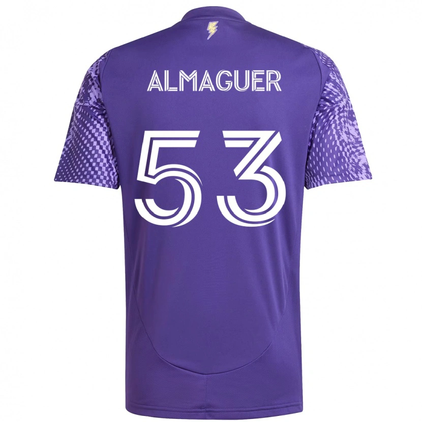 Danxen Heren Jorge Almaguer #53 Paars Wit Thuisshirt Thuistenue 2025/26 T-Shirt