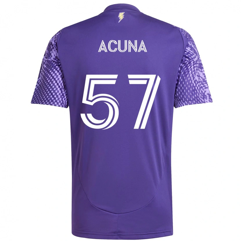 Danxen Heren Cristofer Acuña #57 Paars Wit Thuisshirt Thuistenue 2025/26 T-Shirt