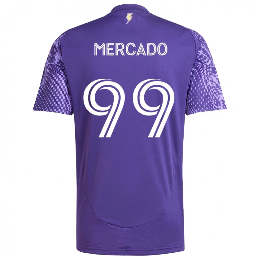 Danxen Heren Carlos Mercado #99 Paars Wit Thuisshirt Thuistenue 2025/26 T-Shirt