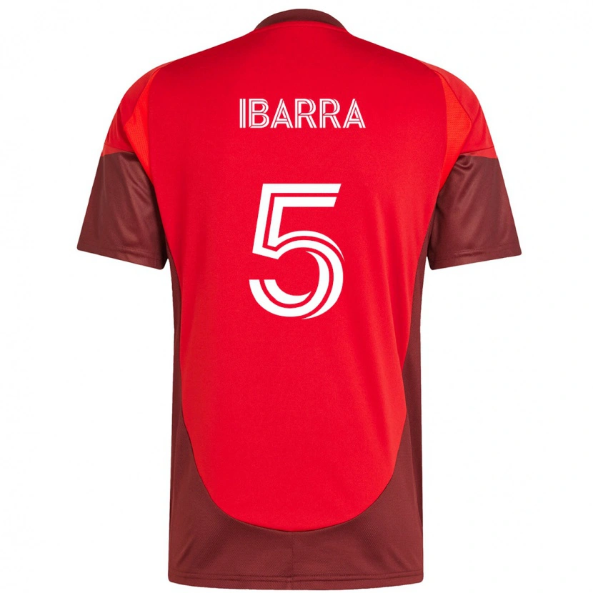 Danxen Heren Franco Ibarra #5 Rood Wit Thuisshirt Thuistenue 2025/26 T-Shirt