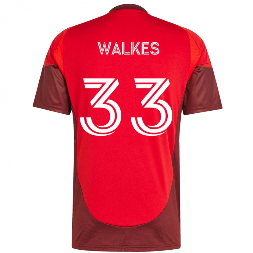 Danxen Heren Reshaun Walkes #33 Rood Wit Thuisshirt Thuistenue 2025/26 T-Shirt