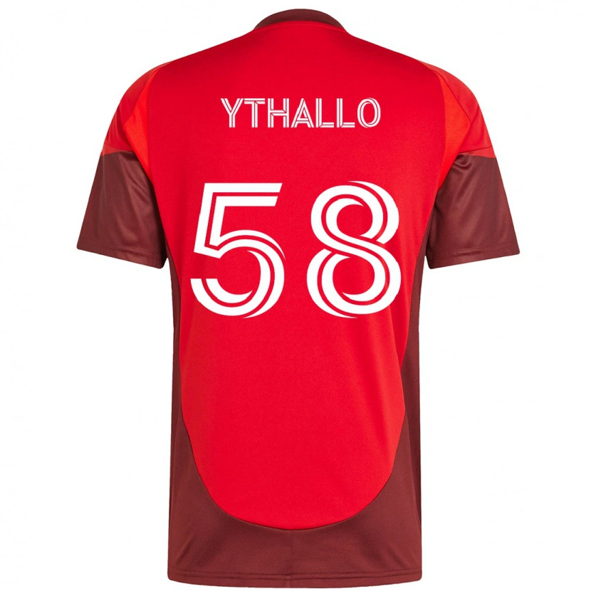 Danxen Heren Ythallo #58 Rood Wit Thuisshirt Thuistenue 2025/26 T-Shirt