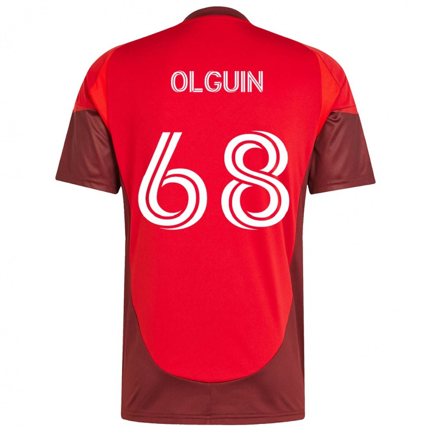 Danxen Heren Lucas Olguin #68 Rood Wit Thuisshirt Thuistenue 2025/26 T-Shirt