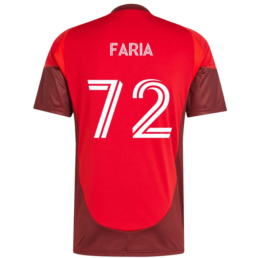 Danxen Heren Jordan Faria #72 Rood Wit Thuisshirt Thuistenue 2025/26 T-Shirt
