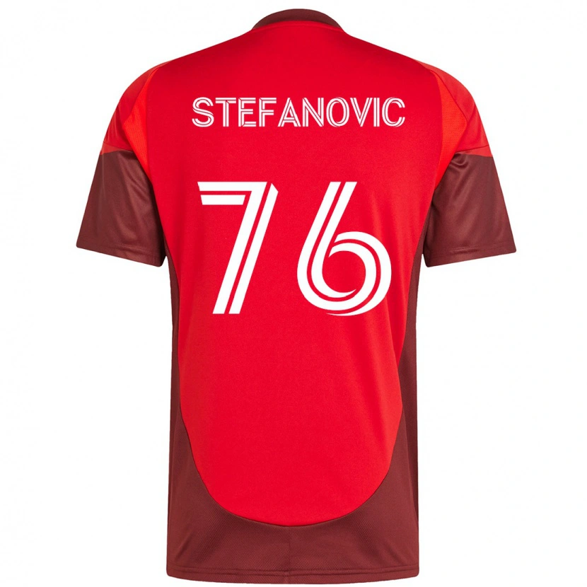 Danxen Heren Lazar Stefanovic #76 Rood Wit Thuisshirt Thuistenue 2025/26 T-Shirt