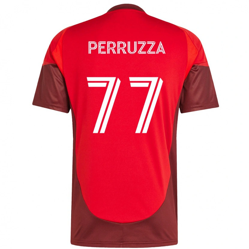 Danxen Heren Jordan Perruzza #77 Rood Wit Thuisshirt Thuistenue 2025/26 T-Shirt