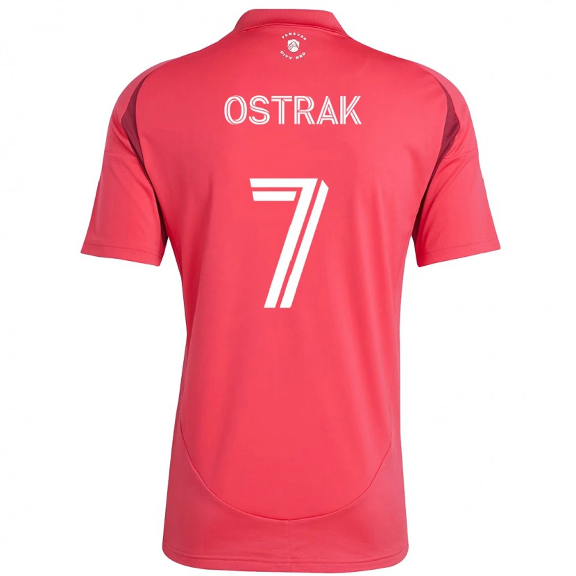 Danxen Heren Tomas Ostrak #7 Magenta Wit Thuisshirt Thuistenue 2025/26 T-Shirt