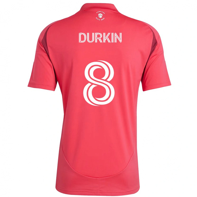 Danxen Heren Chris Durkin #8 Magenta Wit Thuisshirt Thuistenue 2025/26 T-Shirt