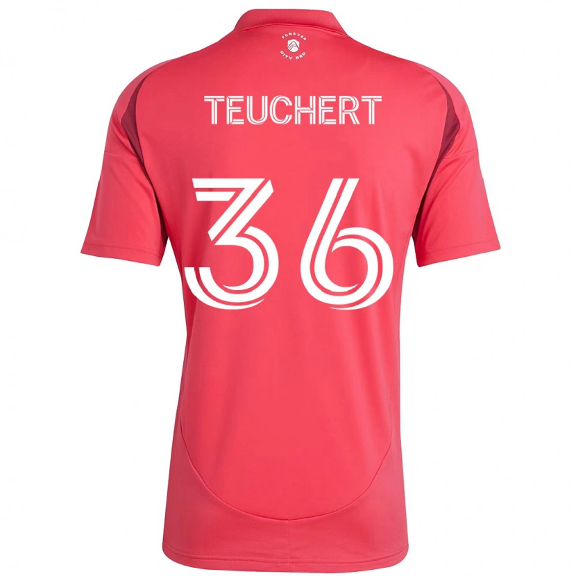 Danxen Heren Cedric Teuchert #36 Magenta Wit Thuisshirt Thuistenue 2025/26 T-Shirt