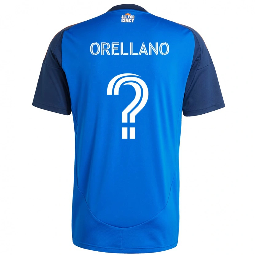 Danxen Heren Luca Orellano #0 Donkerblauw Oranje Thuisshirt Thuistenue 2025/26 T-Shirt