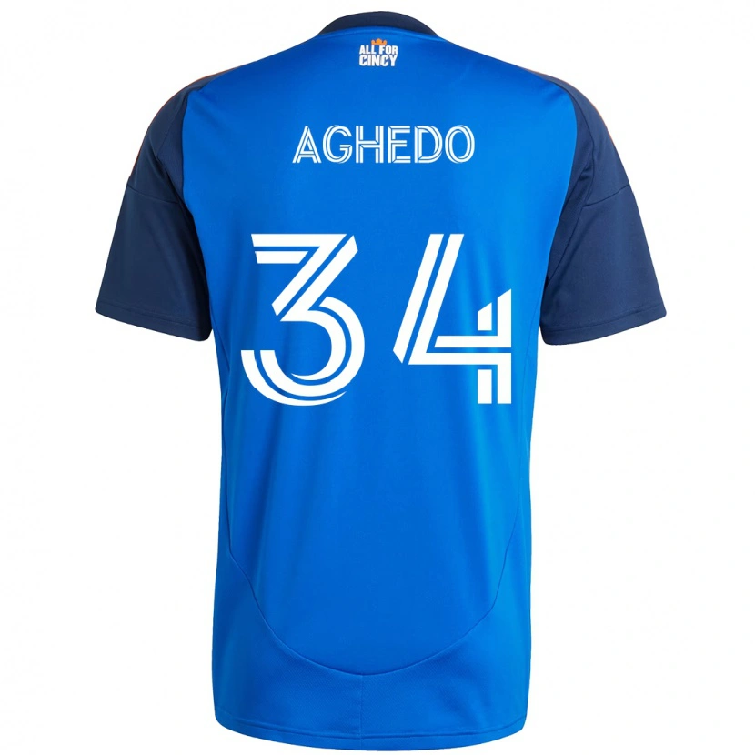 Danxen Heren London Aghedo #34 Donkerblauw Oranje Thuisshirt Thuistenue 2025/26 T-Shirt