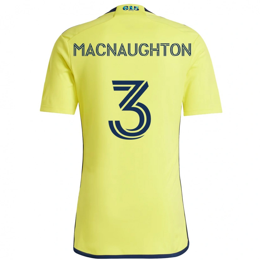 Danxen Heren Lukas Macnaughton #3 Geel Marineblauw Thuisshirt Thuistenue 2025/26 T-Shirt