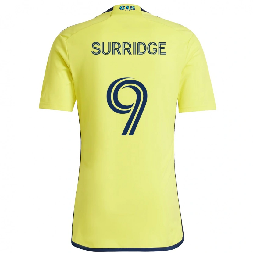 Danxen Heren Sam Surridge #9 Geel Marineblauw Thuisshirt Thuistenue 2025/26 T-Shirt
