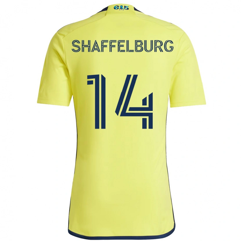 Danxen Heren Jacob Shaffelburg #14 Geel Marineblauw Thuisshirt Thuistenue 2025/26 T-Shirt