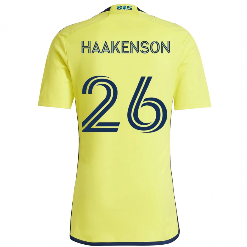 Danxen Heren Luke Haakenson #26 Geel Marineblauw Thuisshirt Thuistenue 2025/26 T-Shirt