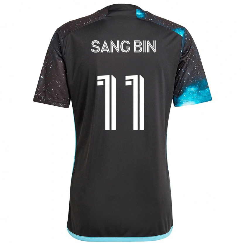 Danxen Heren Sang-Bin Jeong #11 Zwart Blauw Thuisshirt Thuistenue 2025/26 T-Shirt