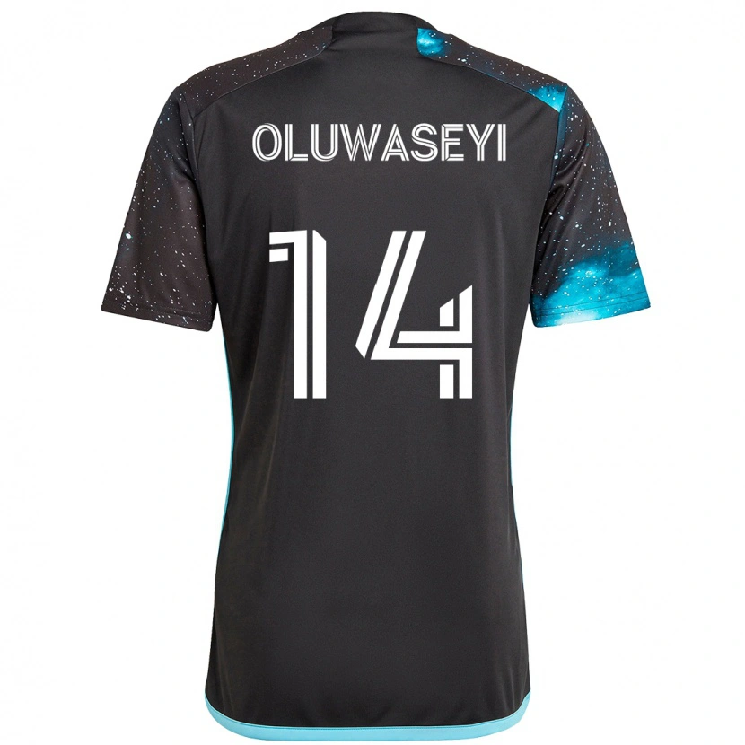 Danxen Heren Tani Oluwaseyi #14 Zwart Blauw Thuisshirt Thuistenue 2025/26 T-Shirt