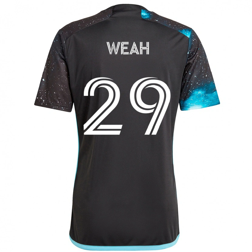 Danxen Heren Patrick Weah #29 Zwart Blauw Thuisshirt Thuistenue 2025/26 T-Shirt