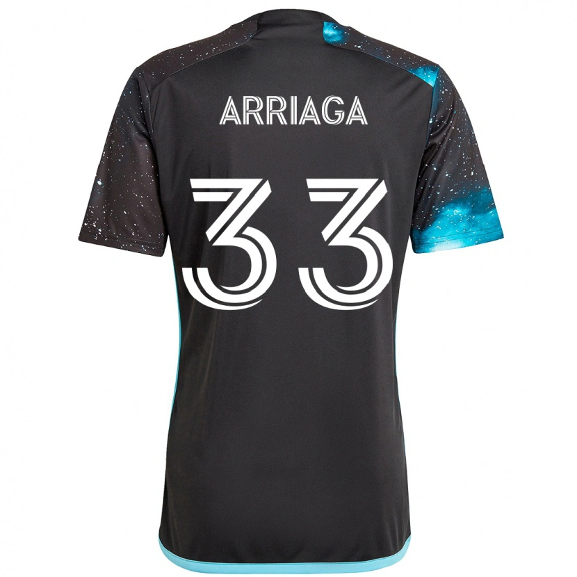 Danxen Heren Kervin Arriaga #33 Zwart Blauw Thuisshirt Thuistenue 2025/26 T-Shirt