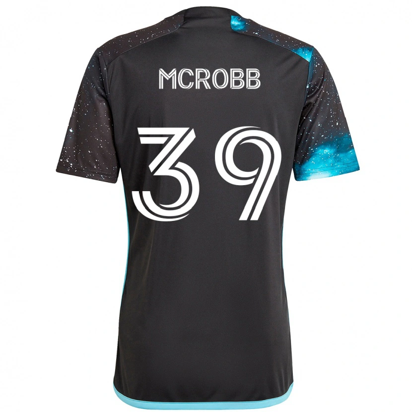 Danxen Heren Finn Mcrobb #39 Zwart Blauw Thuisshirt Thuistenue 2025/26 T-Shirt