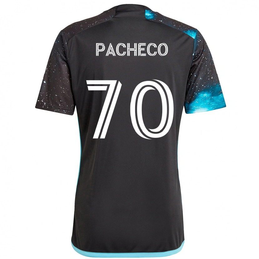 Danxen Heren Diogo Pacheco #70 Zwart Blauw Thuisshirt Thuistenue 2025/26 T-Shirt