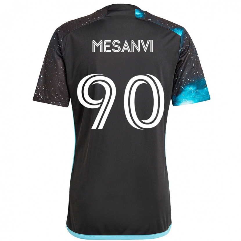 Danxen Heren Loïc Mesanvi #90 Zwart Blauw Thuisshirt Thuistenue 2025/26 T-Shirt