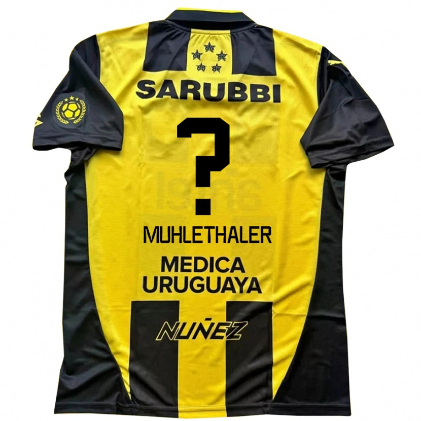 Danxen Heren Stiven Muhlethaler #0 Geel Zwart Thuisshirt Thuistenue 2025/26 T-Shirt