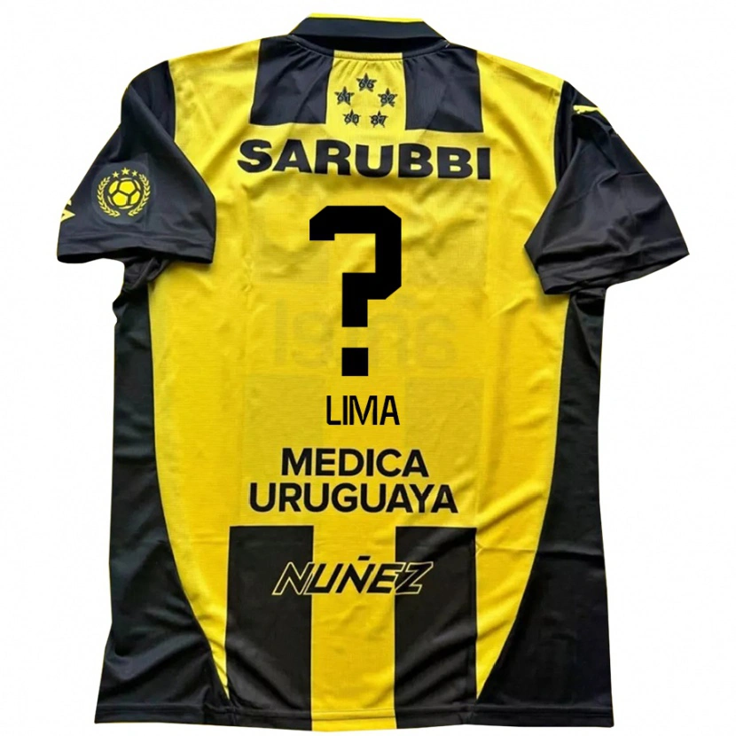 Danxen Heren Jhonatan Lima #0 Geel Zwart Thuisshirt Thuistenue 2025/26 T-Shirt