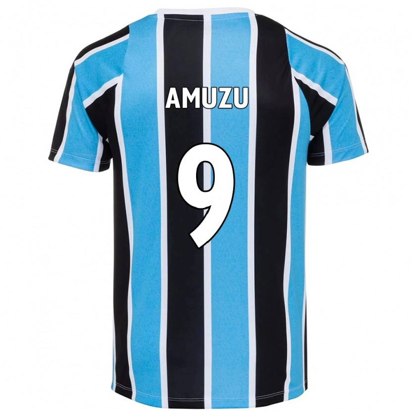 Danxen Heren Francis Amuzu #9 Blauw Zwart Wit Thuisshirt Thuistenue 2025/26 T-Shirt