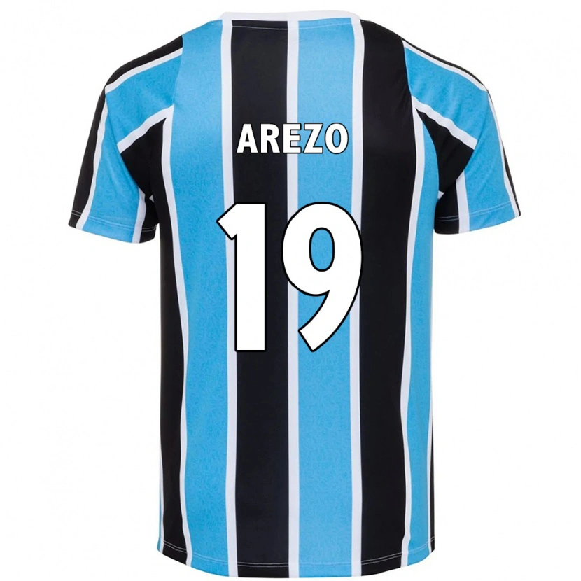 Danxen Heren Matías Arezo #19 Blauw Zwart Wit Thuisshirt Thuistenue 2025/26 T-Shirt