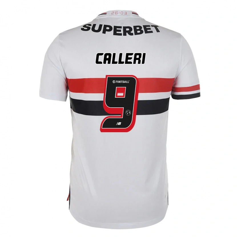 Danxen Heren Jonathan Calleri #9 Rood Zwart Wit Thuisshirt Thuistenue 2025/26 T-Shirt