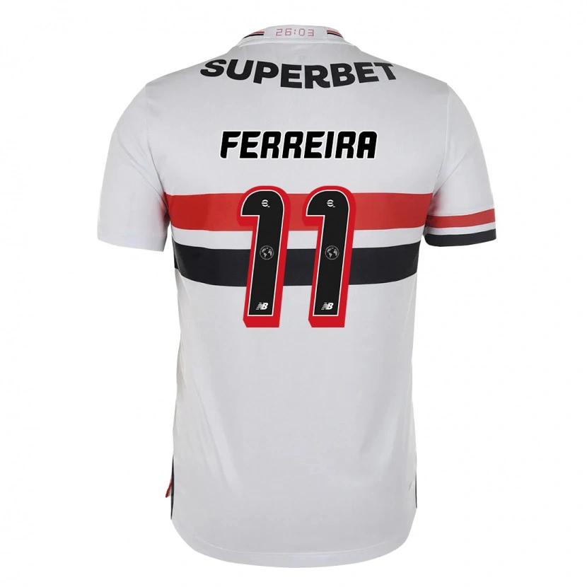 Danxen Heren Ferreirinha #11 Rood Zwart Wit Thuisshirt Thuistenue 2025/26 T-Shirt