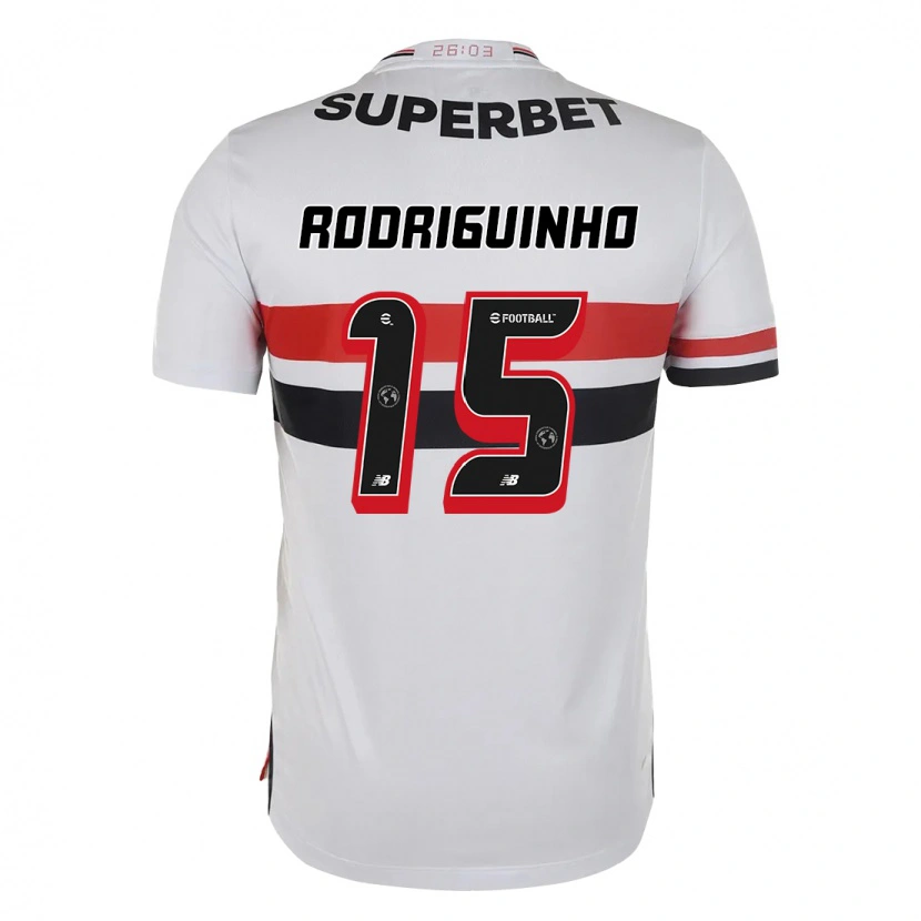 Danxen Heren Rodriguinho #15 Rood Zwart Wit Thuisshirt Thuistenue 2025/26 T-Shirt