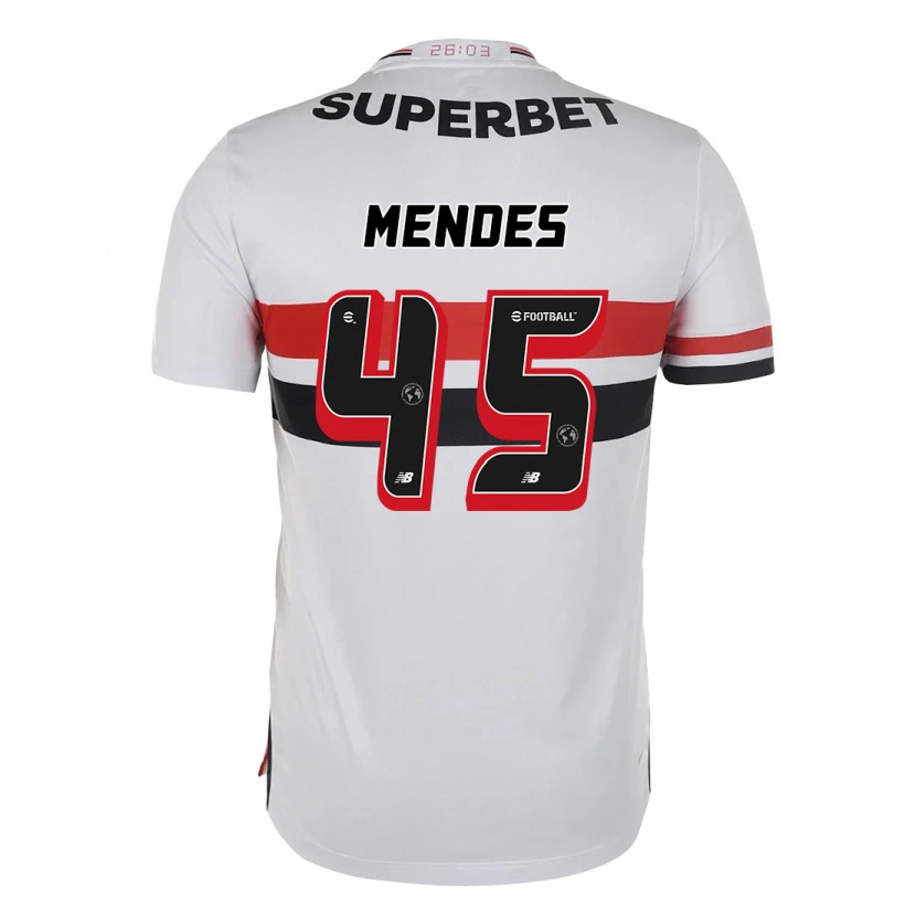 Danxen Heren Nathan Mendes #45 Rood Zwart Wit Thuisshirt Thuistenue 2025/26 T-Shirt