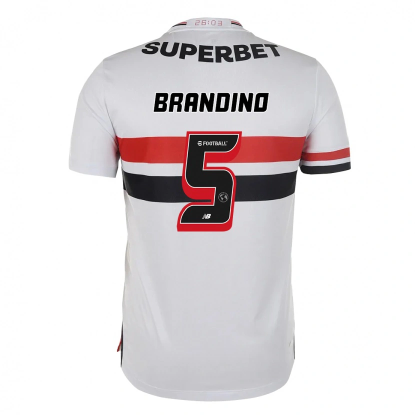 Danxen Heren Kika Brandino #5 Rood Zwart Wit Thuisshirt Thuistenue 2025/26 T-Shirt