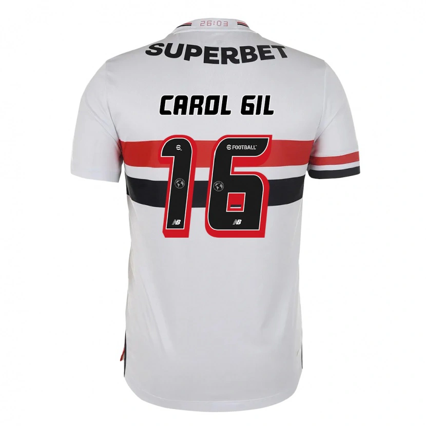 Danxen Heren Carol Gil #16 Rood Zwart Wit Thuisshirt Thuistenue 2025/26 T-Shirt