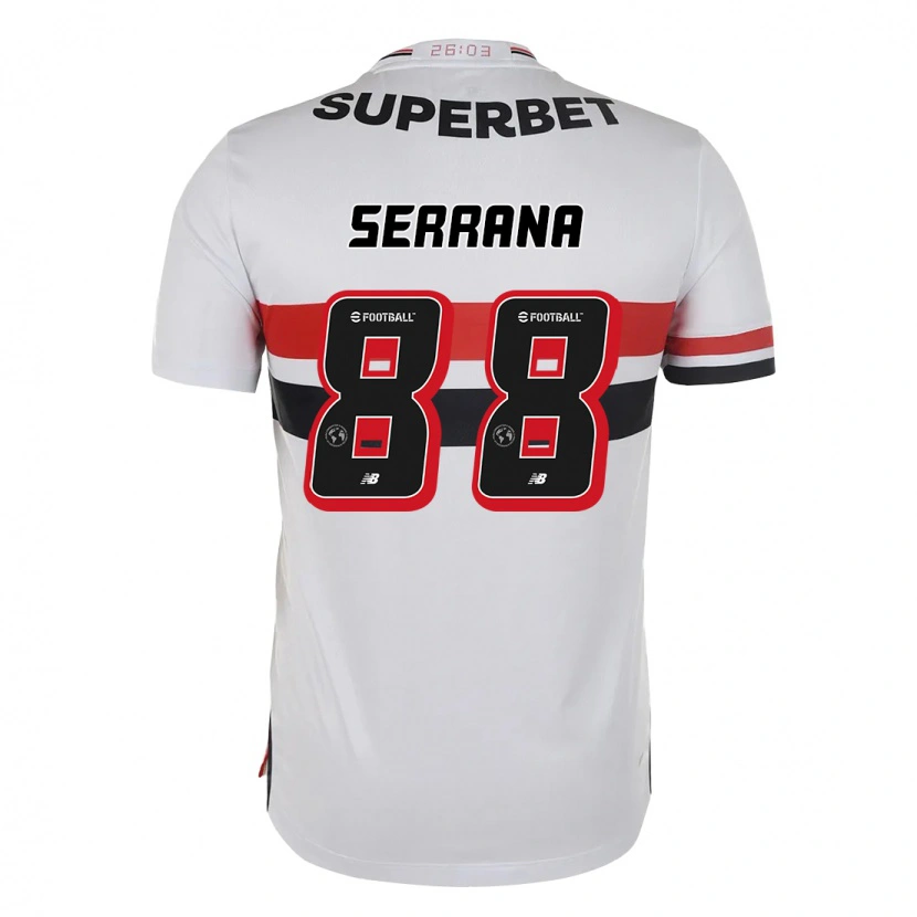 Danxen Heren Serrana #88 Rood Zwart Wit Thuisshirt Thuistenue 2025/26 T-Shirt