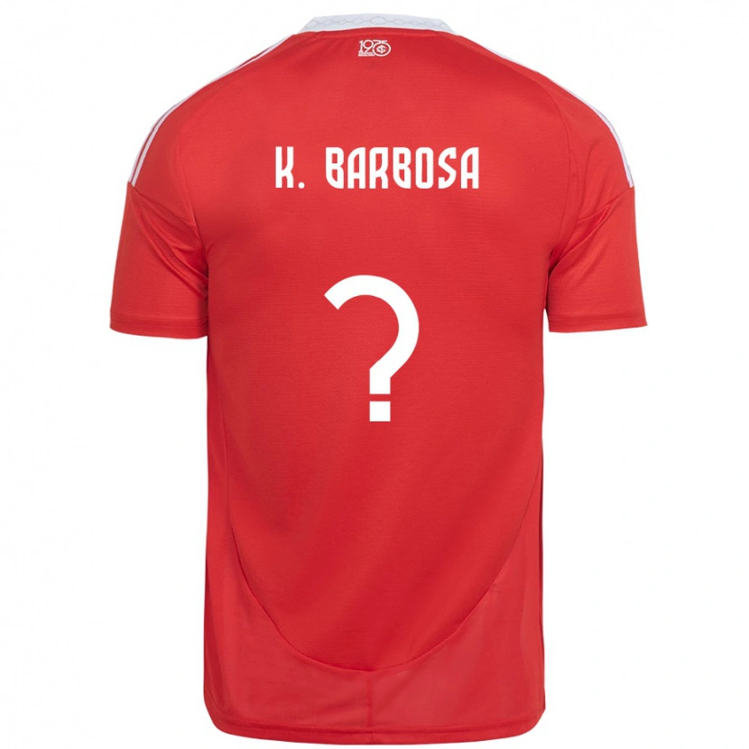 Danxen Heren Kauã Barbosa #0 Rood Wit Thuisshirt Thuistenue 2025/26 T-Shirt