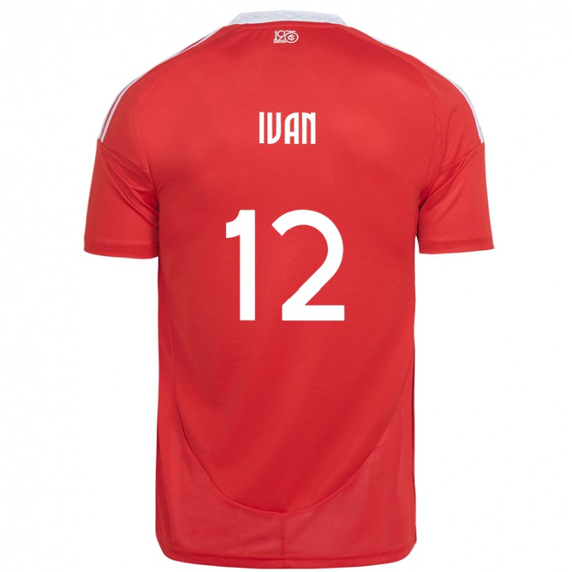 Danxen Heren Ivan #12 Rood Wit Thuisshirt Thuistenue 2025/26 T-Shirt