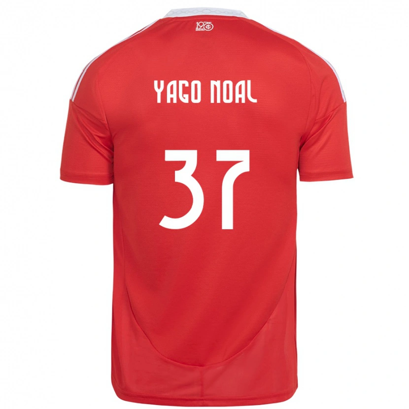 Danxen Heren Yago Noal #37 Rood Wit Thuisshirt Thuistenue 2025/26 T-Shirt