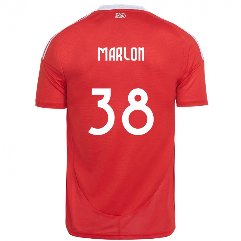 Danxen Heren Marlon #38 Rood Wit Thuisshirt Thuistenue 2025/26 T-Shirt