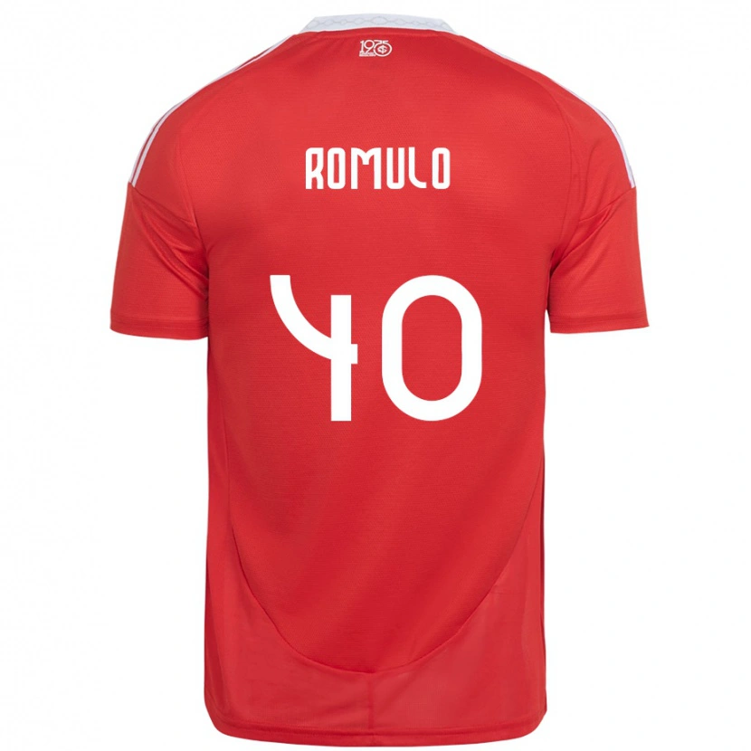 Danxen Heren Rômulo #40 Rood Wit Thuisshirt Thuistenue 2025/26 T-Shirt