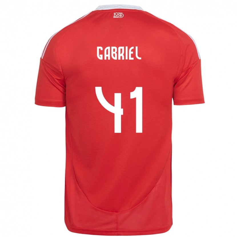 Danxen Heren Victor Gabriel #41 Rood Wit Thuisshirt Thuistenue 2025/26 T-Shirt