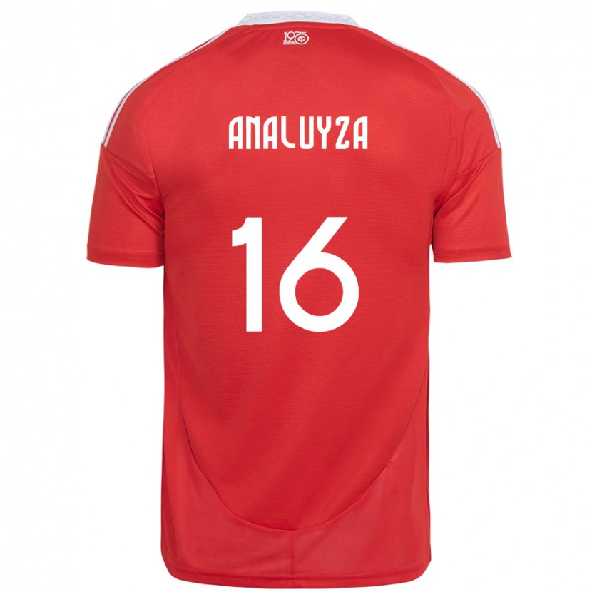 Danxen Heren Analuyza #16 Rood Wit Thuisshirt Thuistenue 2025/26 T-Shirt